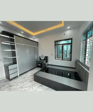 Giường nhựa Ecoplast bệt kết hợp tủ ngăn kéo đầu giường
