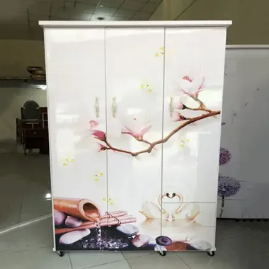 Tủ nhựa đài loan 3 cánh 3D 2 ngăn kéo