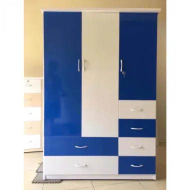 Tủ Quần Áo Nhựa 3 Cánh Xanh Trắng Hiện Đại | Nội Thất Quốc Tiến