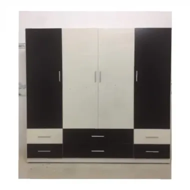 Tủ Quần Áo Nhựa 4 Cánh Trắng Đen Hiện Đại | Nội Thất Quốc Tiến